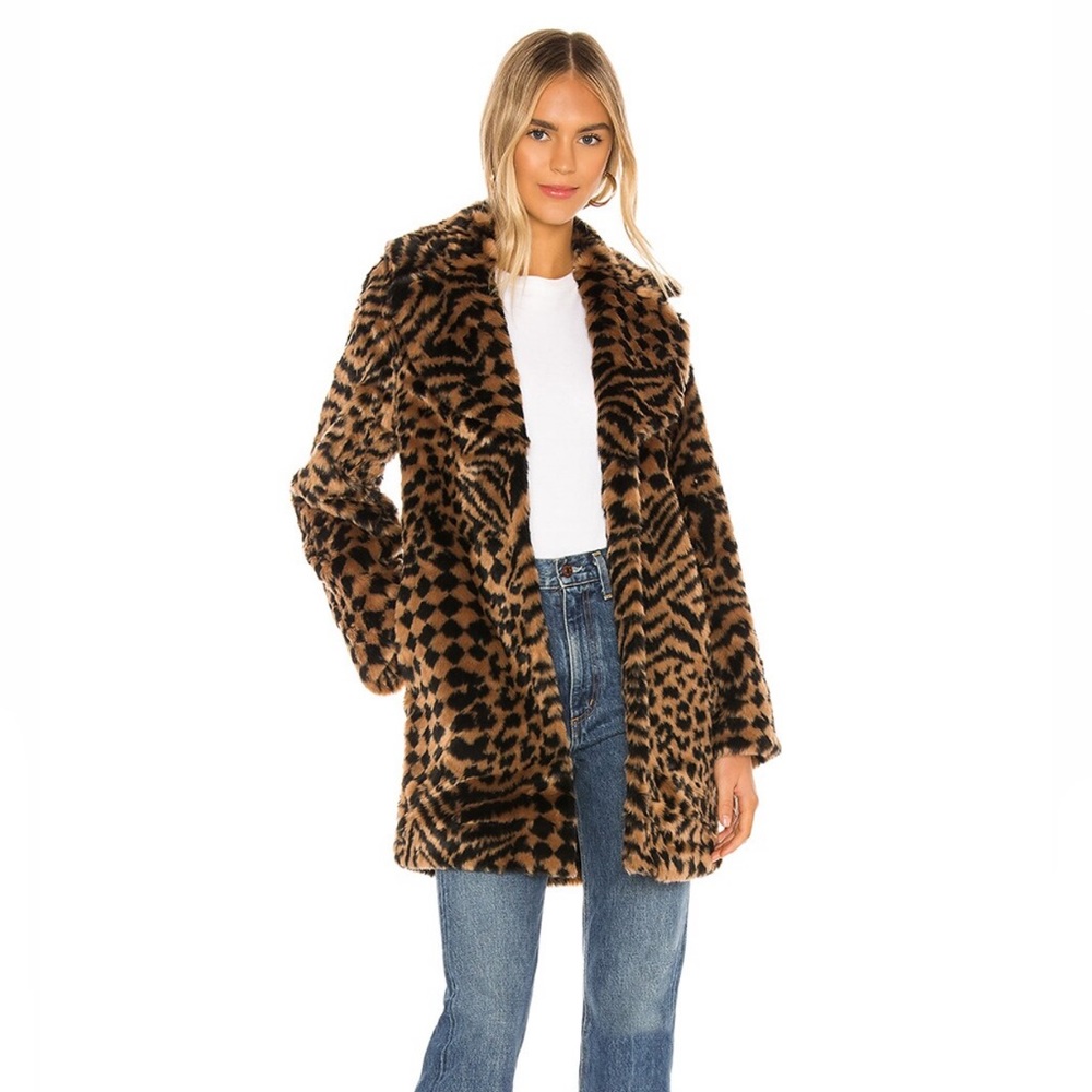 REVOLVE Amuse Society Vera Faux Fur Coat XS